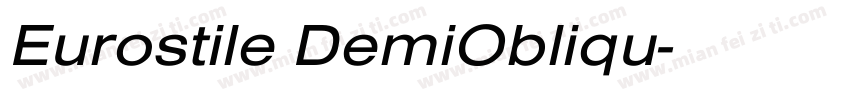 Eurostile DemiObliqu字体转换